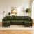 Dark Green Breathable PU leather