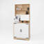 Garde-manger avec 2 portes, garde-manger moderne à 3 niveaux avec tablettes, garde-manger autoportant, garde-manger pour la cuisine, la salle à manger