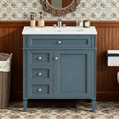 Meuble-lavabo moderne avec lavabo et armoire de rangement moderne et tiroirs