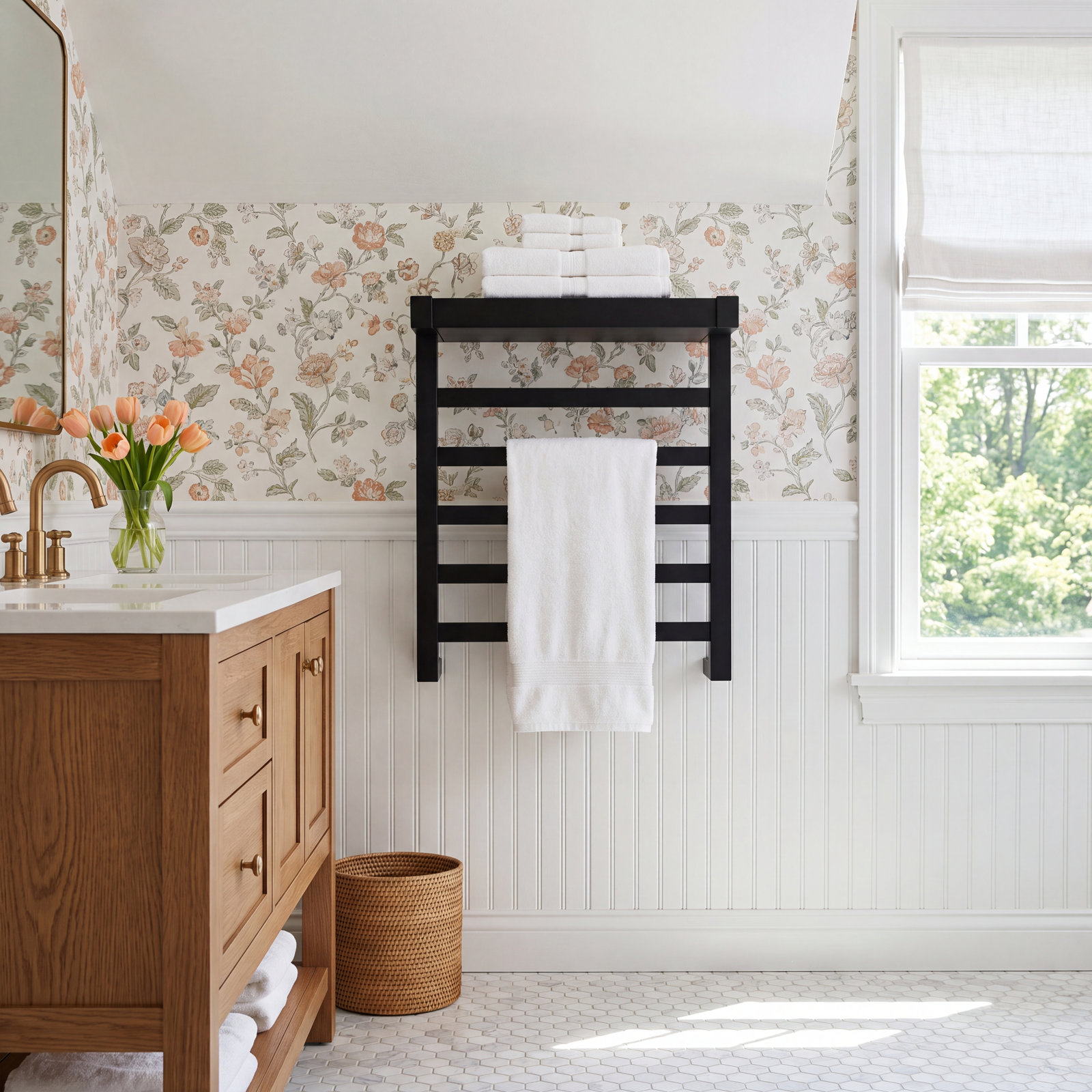 Markus Stainless Steel Towel Rack with Shelf