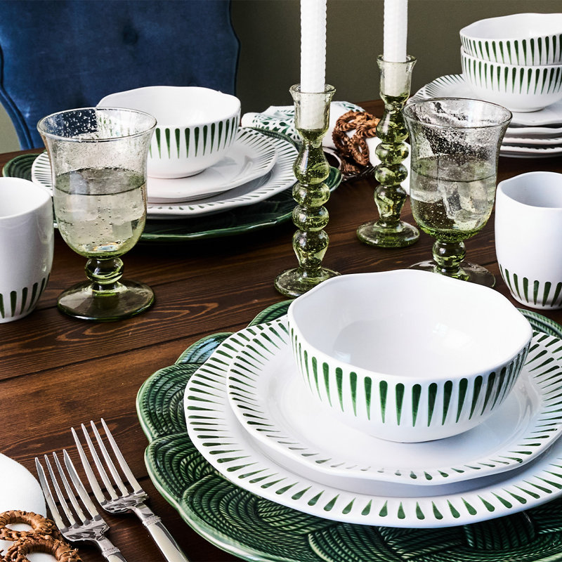 Sitio Stripe 4 Piece Place Setting with Mug