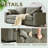 Alcantara 3-Seater 79.5'' Modern Upholstered Sofa with Square Armrests and 2 Throw Pillows-2137116831