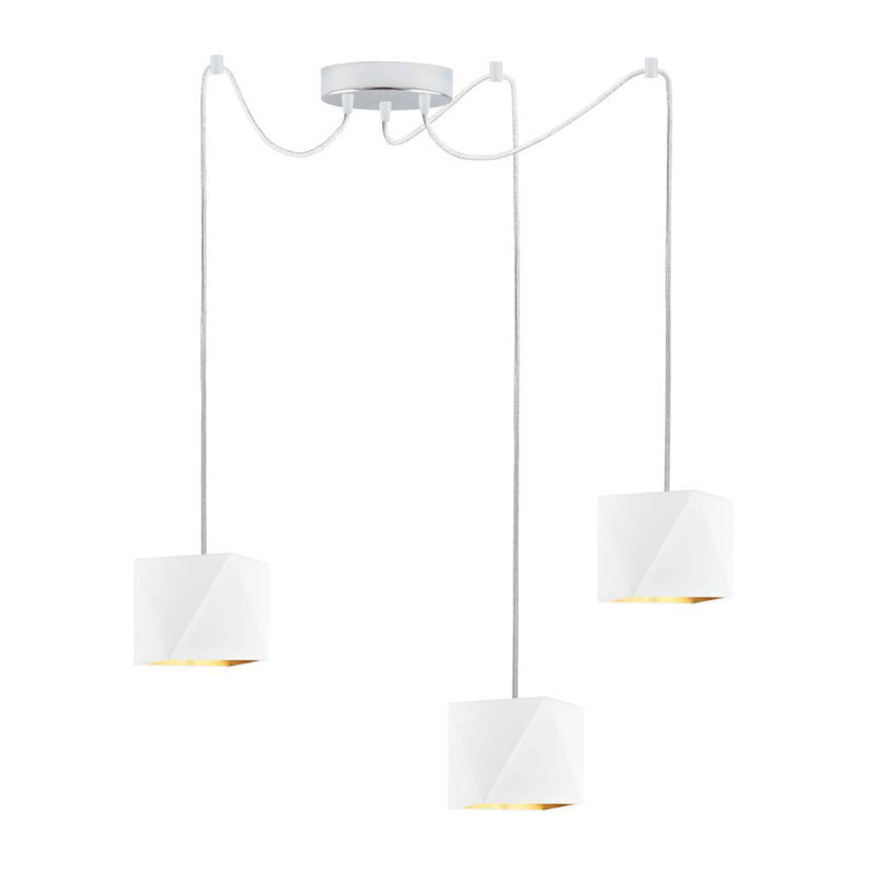 Aeralyn 3 - Light Novelty Pendant, White, Silver