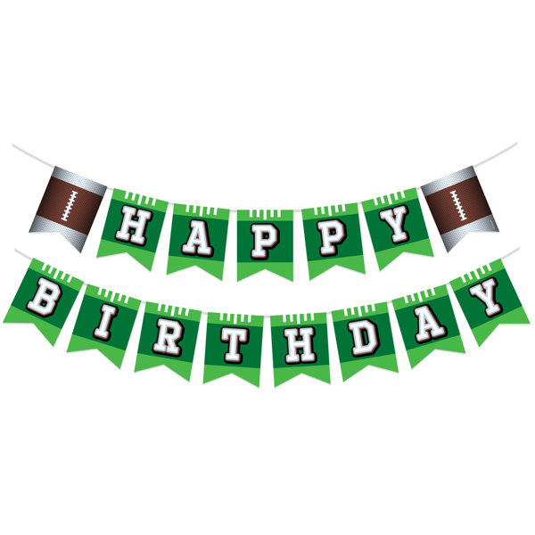 Treasures Gifted Football Birthday Birthday Banner | Wayfair