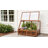 Wooden Cold Frame Greenhouse with Wheel, Chamber Fir Plant Cold Frame with Dual Independently Openable Flip‑Top Lids, Polycarbonate Panels Portable Plant Shelter for Balcony Patio Yard Indoor Outdoor