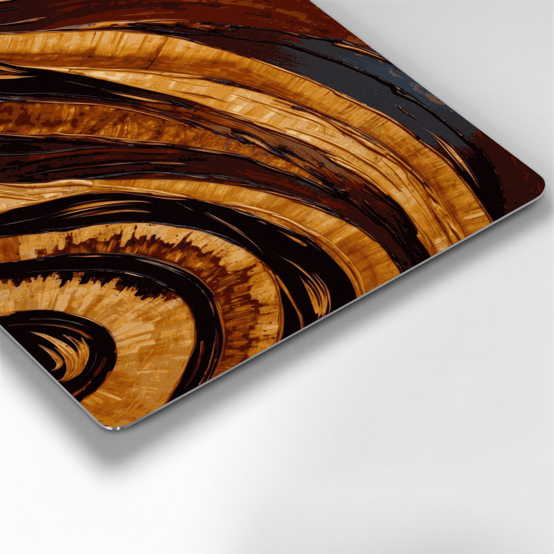 Art mural hawaïen en bois Koa, H 11 po x l 14 po