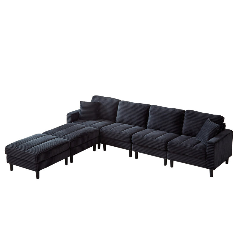 Canapé modulaire surdimensionné en U de 122,5 pouces