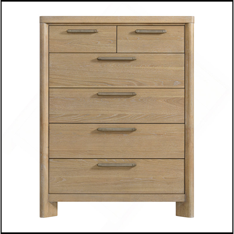 Commode 6 tiroirs brun clair