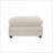 Ottoman Retro-Modern Corduroy Footstool, Beige, Fits 2/3/4 Seater Sofas | Wood Frame | Black Legs-1888576881