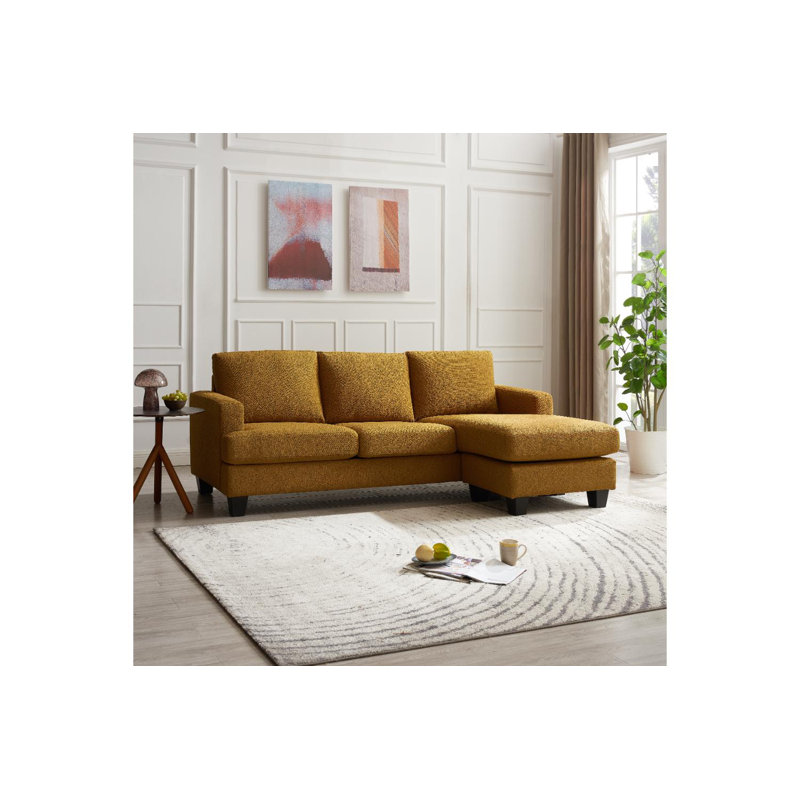 Shipe 3 Seater Sofa & Chaise, Yellow