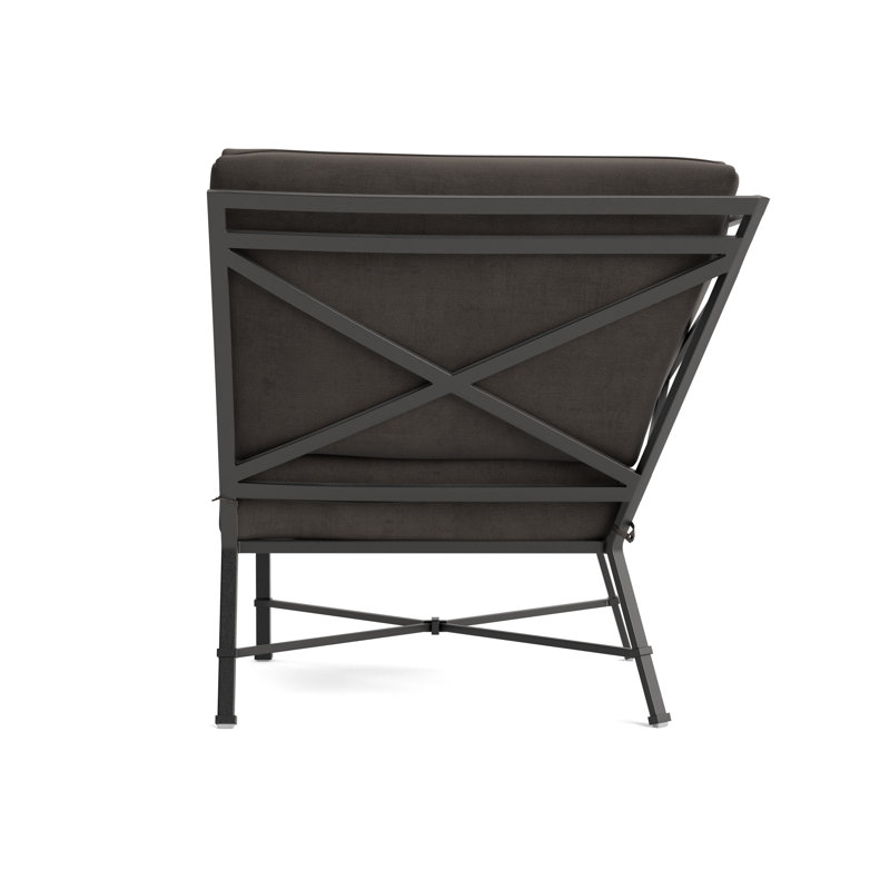 Venetian Outdoor Patio Sectional, Fusion Charcoal, Textured Pewter
