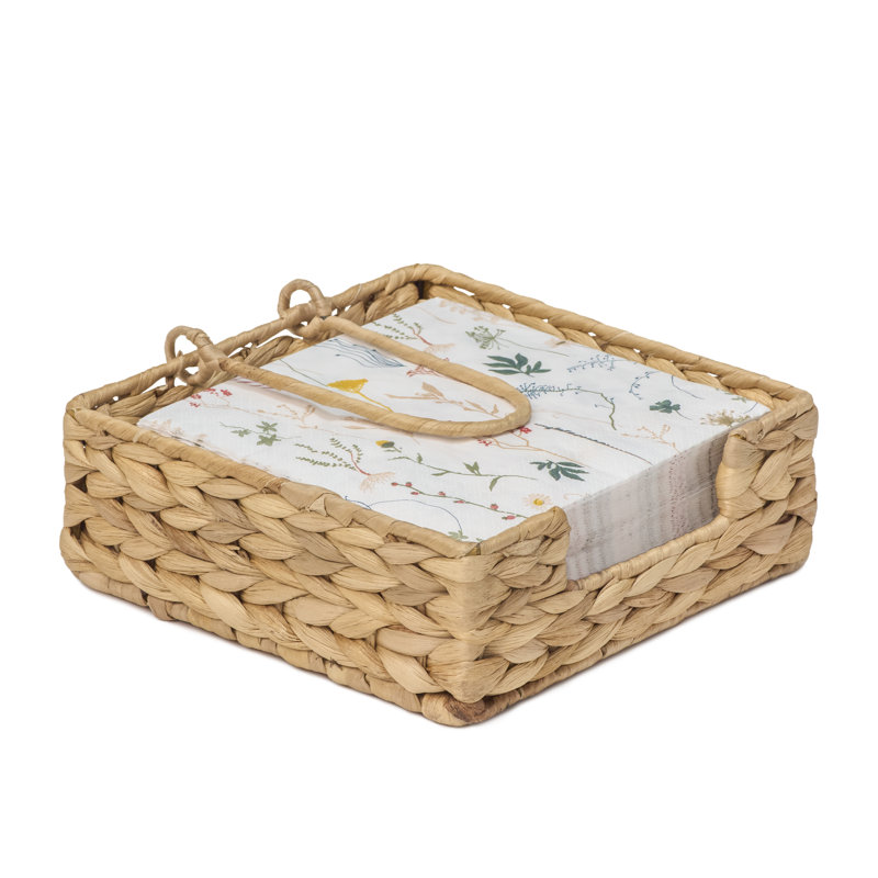 Distributeur de serviettes tissé avec poignées pour table de salle à manger ou décor de cuisine Elowen