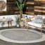 Tapis ovale intérieur / extérieur gris tressé Buckwalter-26050053