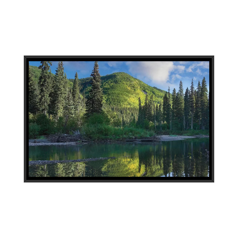« pin river, hart ranges, british columbia, canada », reproduction de photo sur toile, H 18 po x l 26 po x P 1,5 po