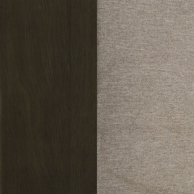 Chaise rembourrée taupe et espresso