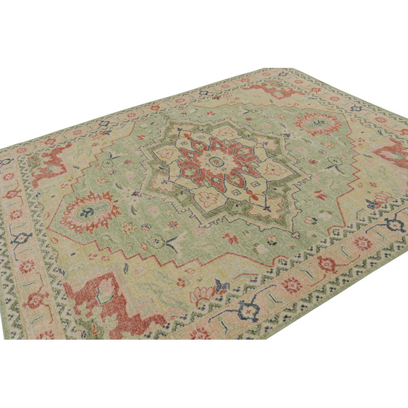 Distressed Homage Hand Knotted Wool Animal Print Area Rug, Rectangle 9' x 12'