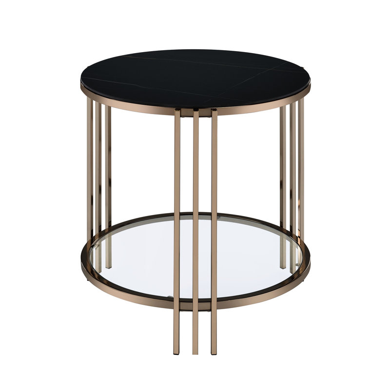 Table de bout Elegant Champagne Finish