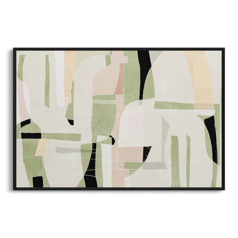Brienne Sunny Barcelona - Floater Frame Canvas, Black, 61.5" W x 41.5" H