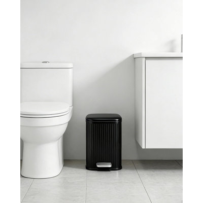 Poubelle de recyclage en acier inoxydable de 1,3 gallons, poubelle avec couvercle à fermeture en douceur
