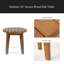 Table d'appoint d'extérieur en bois d'acacia 16 po-1510306089