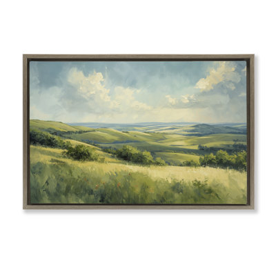  Toile flottante encadrée Rolling Emerald Horizon par Gina Kelly