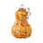 8.5"H Fall Multi Stripes Glass Gourd