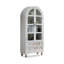 Blanc massif + bois manufacturé + vitrines