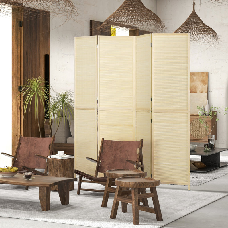 1.6cm W x 180cm H 4 - Panel Folding Room Divider