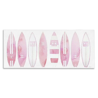 Glam Fashion Surfboards Nautical Designer Brand by Amanda Greenwood - Graphic Art Print