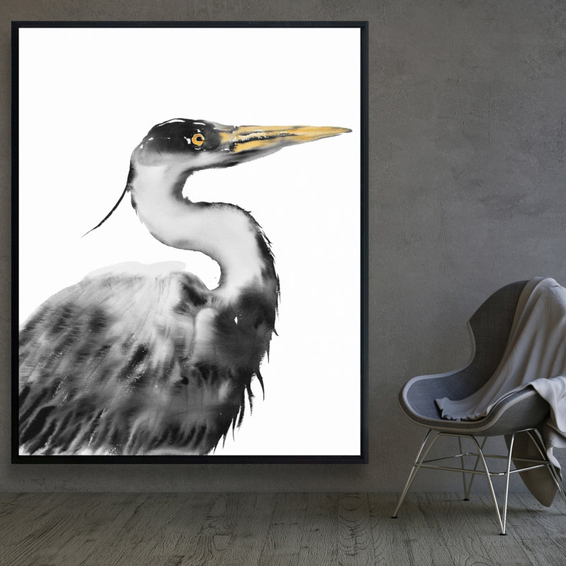 Great Heron Print On Canvas