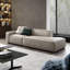 Coussin de canapé modulaire en cuir blanc