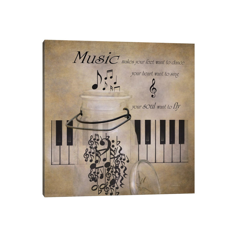 Music by Robin-Lee Vieira - Gallery-Wrapped Canvas Giclée on Canvas, 30.48 cm H x 30.48 cm W, Canvas