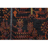 Rug & Kilim’s Tribal Rug In Navy Blue, With Colorful Floral Patterns