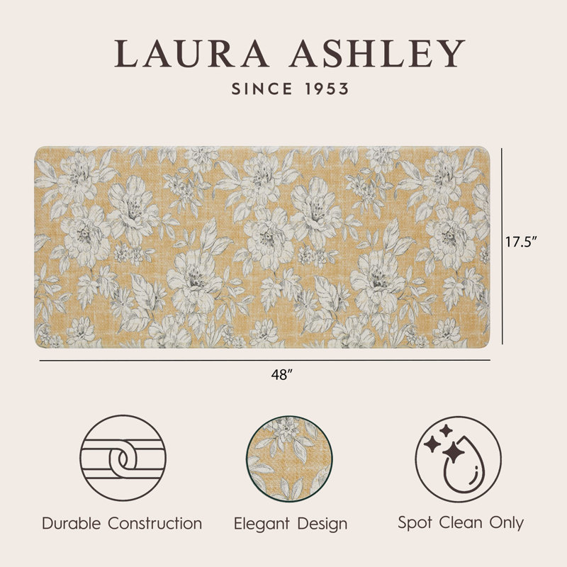 Gray 48" PVC Anti-Fatigue Kitchen Mat