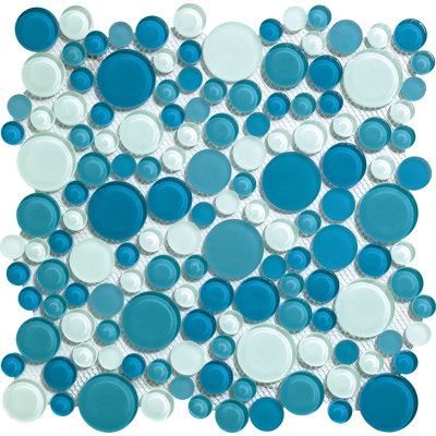 12" x 12" Bubble Glass Random Mosaic Wall Tile