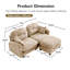 Canapé ergonomique en forme de L, 2, chenille douce, coussin, pour espaces de lecture modulaire chameau, mousse haute,, espaces de vie compacts-1897965096