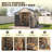 8 Ft. W X 6 Ft. D Plastic Storage Shed With Floor, Resin Shed With Reinforced Steel Structure, Brown