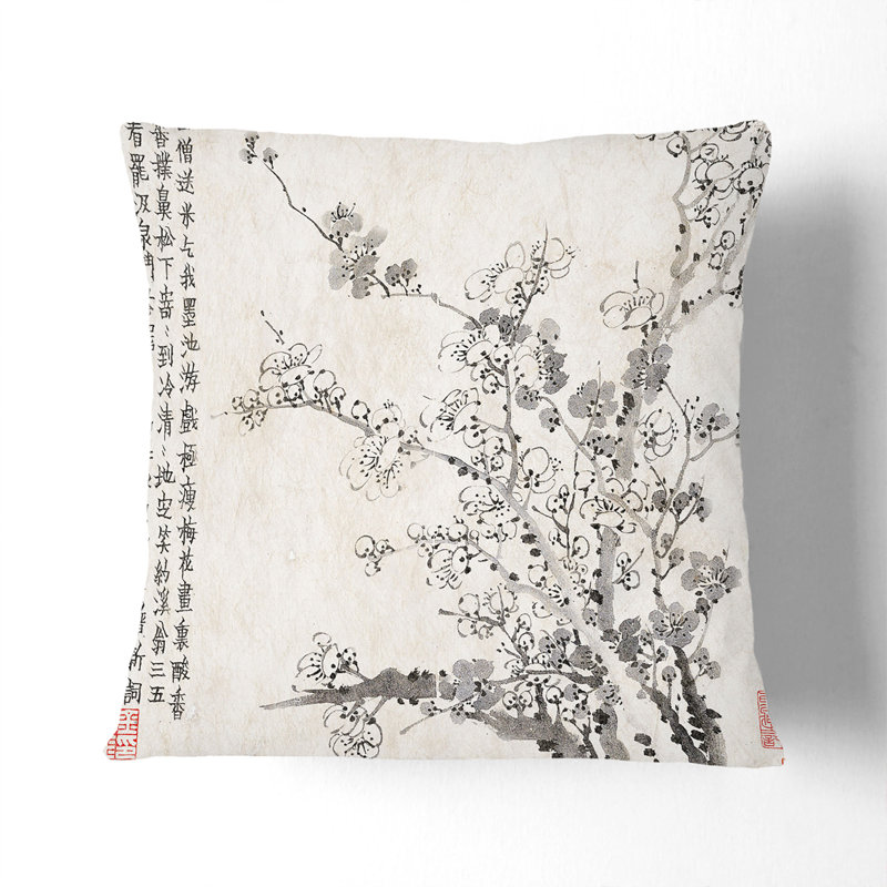 Square Throw Cushion, 40cm H x 40cm W x 15cm D, White