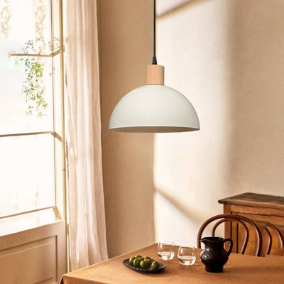 Lustre réglable crème, structure en métal, 9,8 po x 5,1 po | Hauteur: 7,9 à 39,4 pouces | Douille E27, 40 W maximum, ampoule non incluse | Conception élégante IP20 pour la salle à manger et les espaces de vie, solution d'éclairage de maison moderne