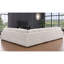 Canapé modulaire de 155,5 po en velours côtelé d'angle beige avec méridienne