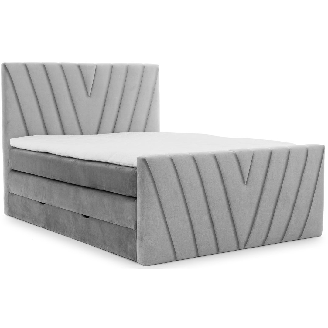 Boxspringbett Mankin mit Topper und Bettkasten