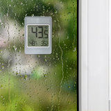 Battery Operated Digital Window Thermometer with Daily Records