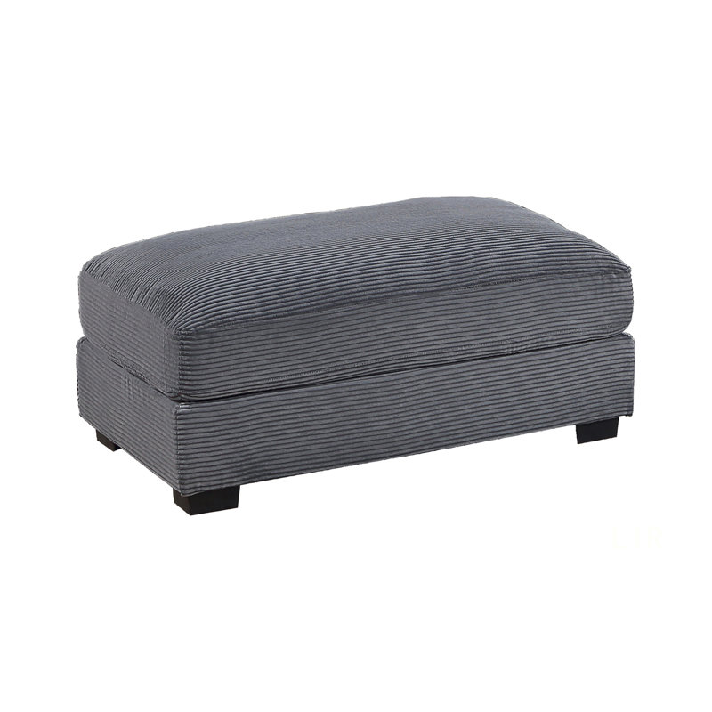 Ensemble de canapé modulaire contemporain en velours côtelé 4 pièces LAF et RAF gris foncé