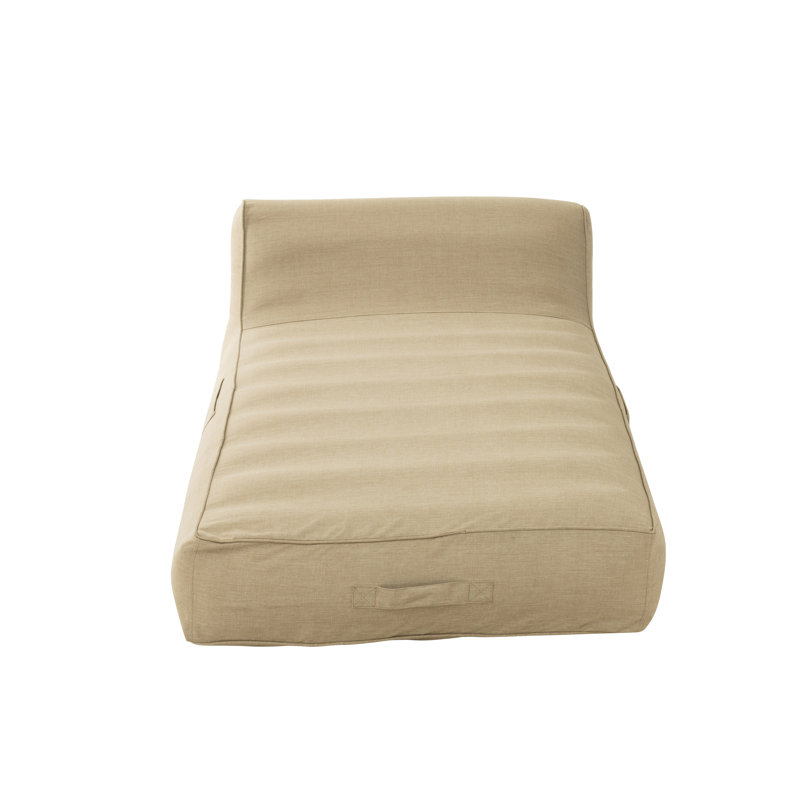 Spring / Summer 2024 Upholstered Chaise Lounge, Beige