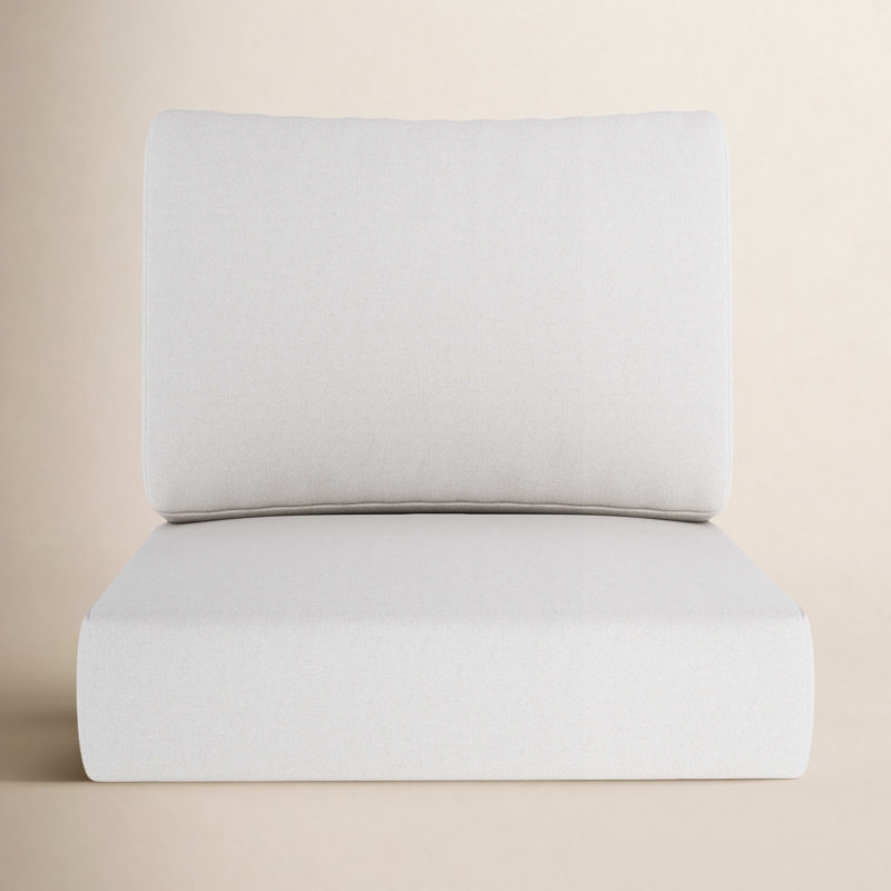 Amala Sunbrella® Outdoor Deep Seating Cushion, Sunbrella® Canvas Natural, 25" W x 25.5" D