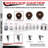 High Temp Gla Filled Stem Caster Set 2 Lock Brakes