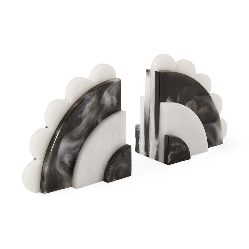 Como Black & White Bookends