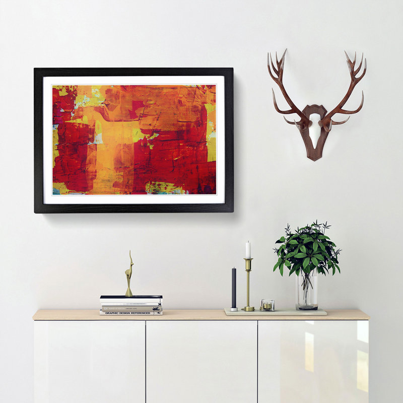 Abstract Vol.404 by S.Johnson - Framed Print, 27cm H x 36cm W x 2cm D, Black Framed