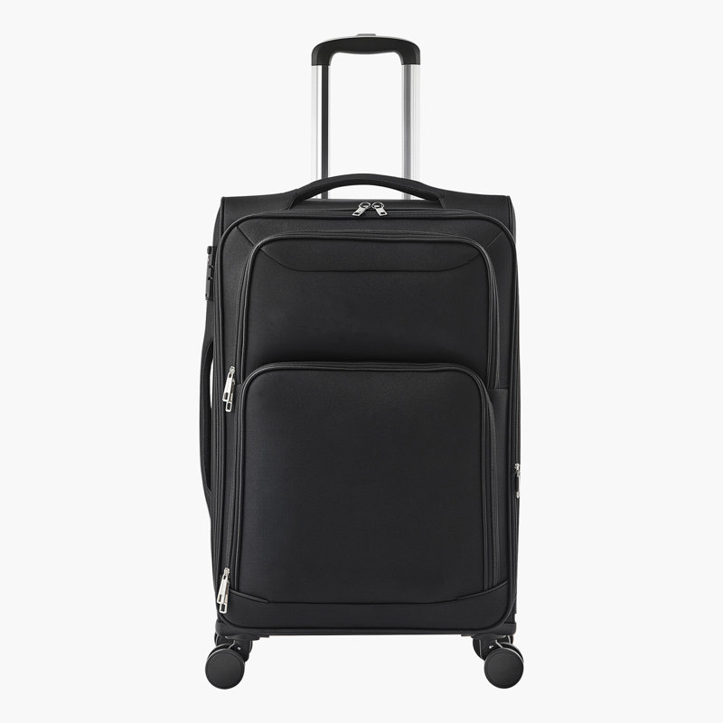 Valise à carreaux extensible 24 pouces avec roulettes