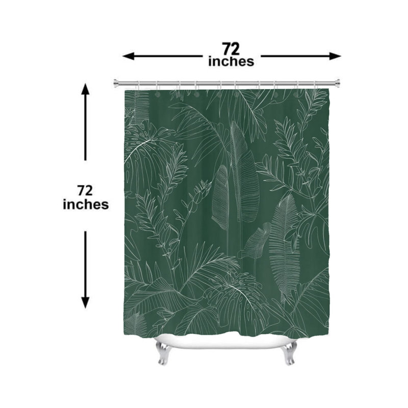 Rideau de douche Tropical Leaf Line